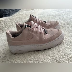 Pink Nike Platform Air Force Ones